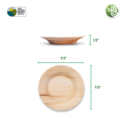 Palm Leaf Biodegradable Bowls, 9.5 inch Round S, 25 Pcs-5