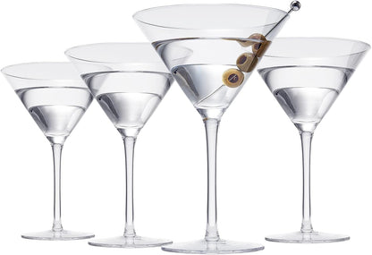 Crystal Martini Glass Set of 4 | 10oz