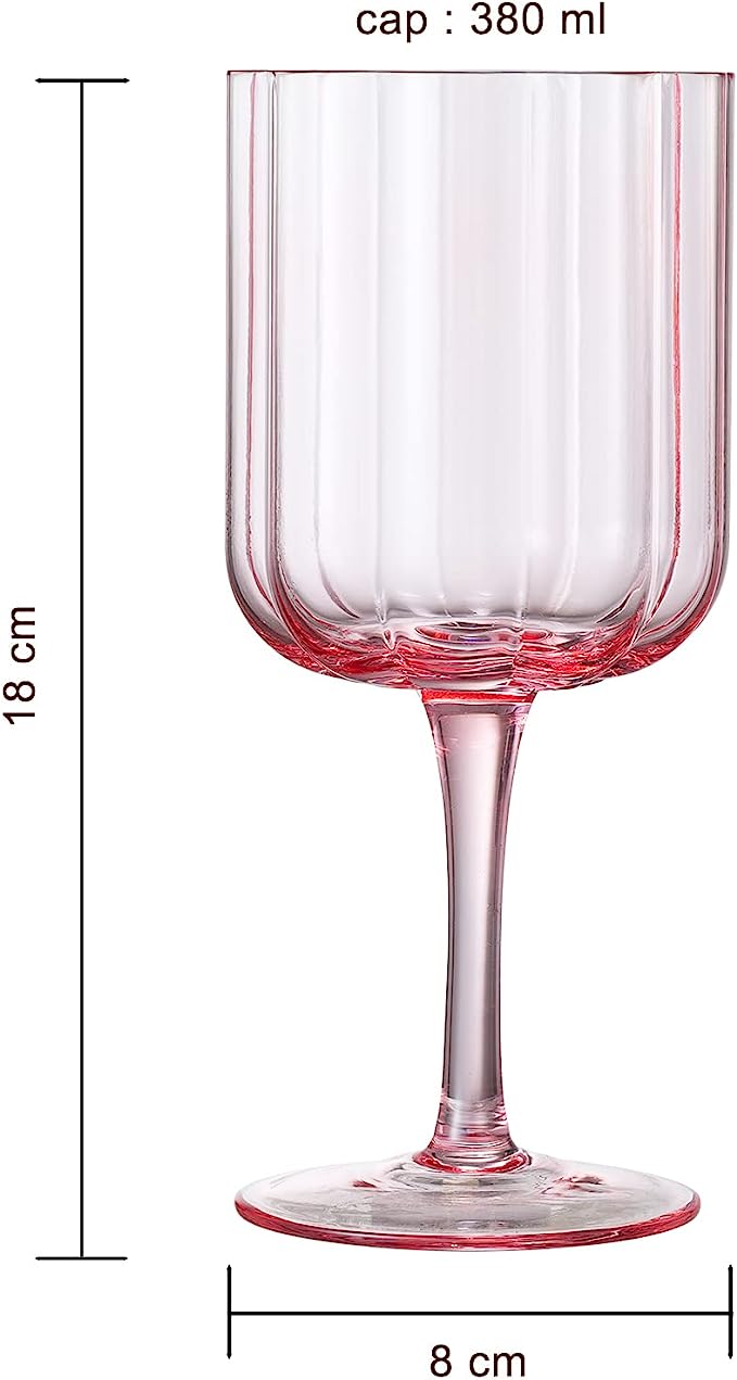 Flower Vintage Wine Glassware - Set of 2