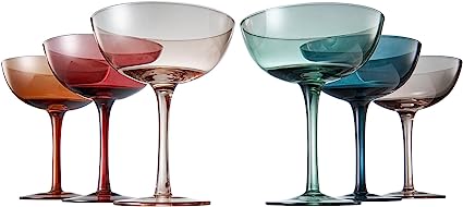 Cocktail & Champagne Coupe Glasses 7 oz | Set of 6