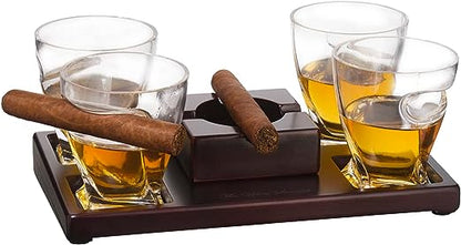 Cigar Glasses, Tray & Ash Tray