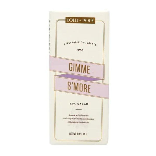 Lolli & Pops - 'Gimme S'More' Chocolate Bar (3OZ) by The Epicurean Trader