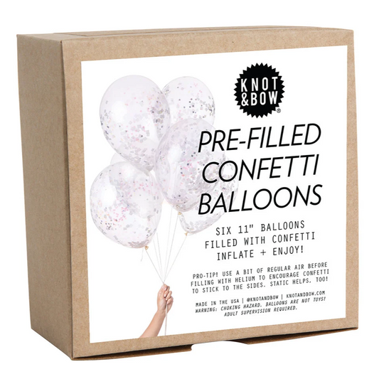 Knot & Bow - Pre-Filled Confetti Balloons (6CT) by The Epicurean Trader