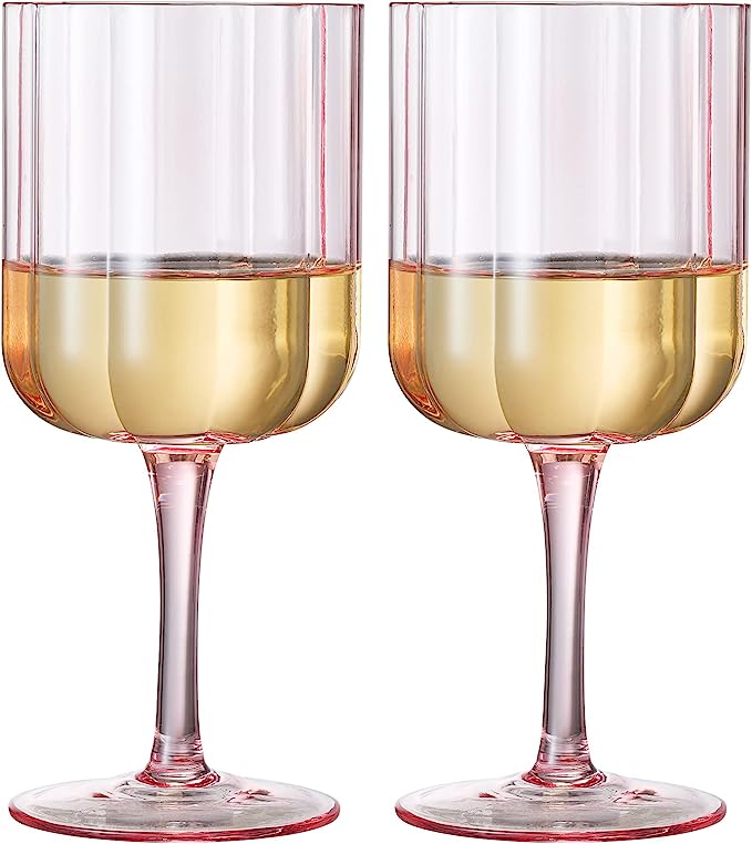 Flower Vintage Wine Glassware - Set of 2