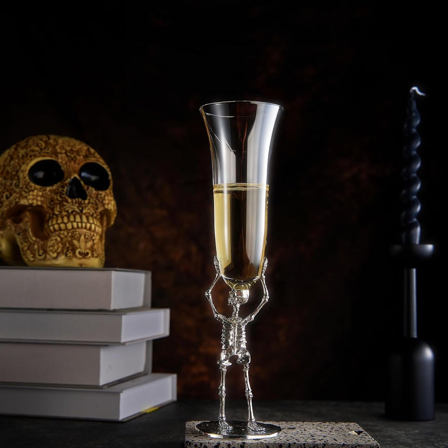 Skeleton Champagne Flute Glass | Single | 7.5oz