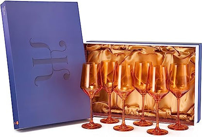 Amber Wine Glass Set