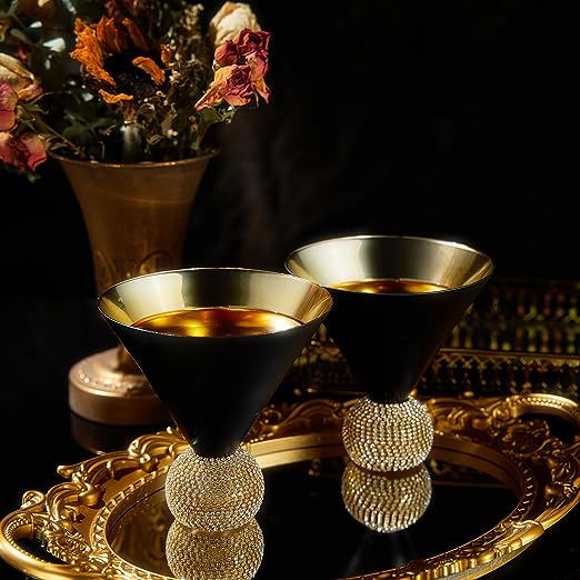 Studded Martini Glasses Set of 2