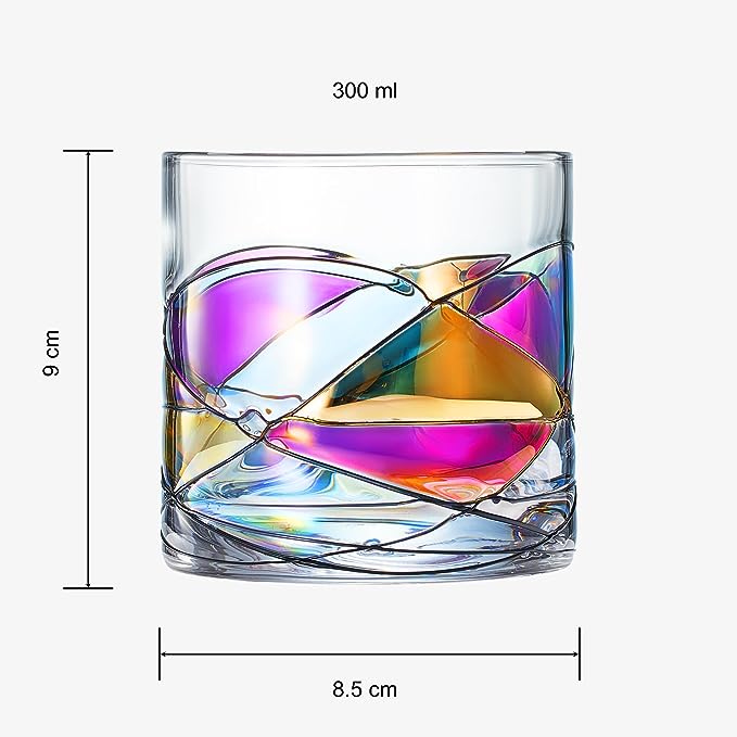 Stain-glass Cocktail Glasses Set of 2