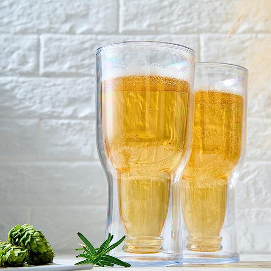 Unbreakable Insulated Beer Glasses - Set of 2