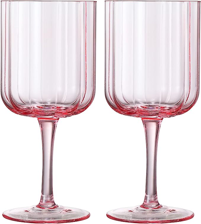 Flower Vintage Wine Glassware - Set of 2