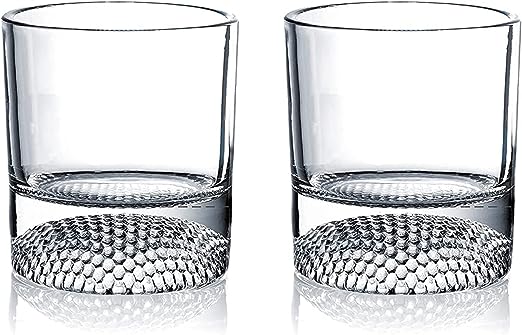 The Wine Savant Golf Ball Whiskey Glasses Set of 2