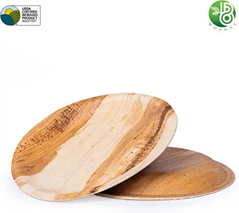 Palm Leaf Biodegradable Plates, 6 inch, Round, 25 Pcs-2