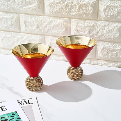 Studded Martini Glasses Set of 2