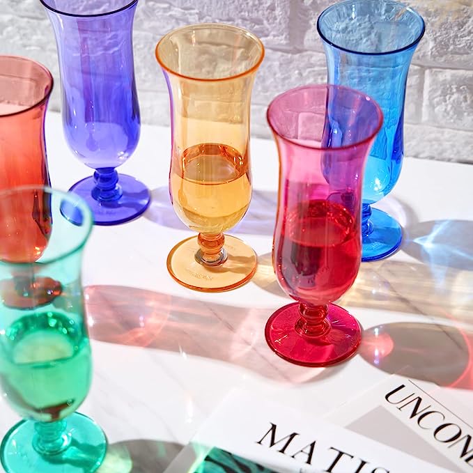 Unbreakable Color Hurricane Glasses | Set of 6