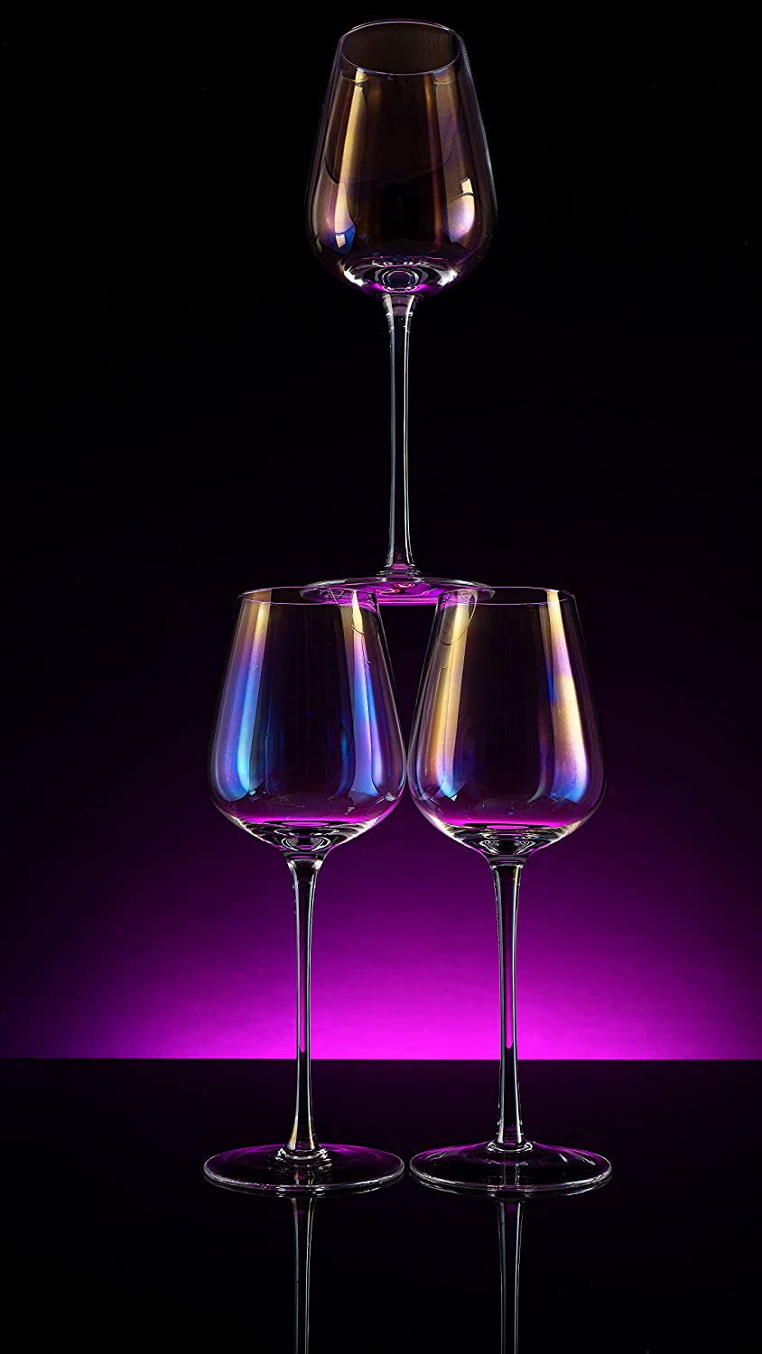 Iridescent Luster Large Radiance Wine Glasses