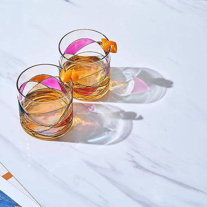 Stain-glass Cocktail Glasses Set of 2