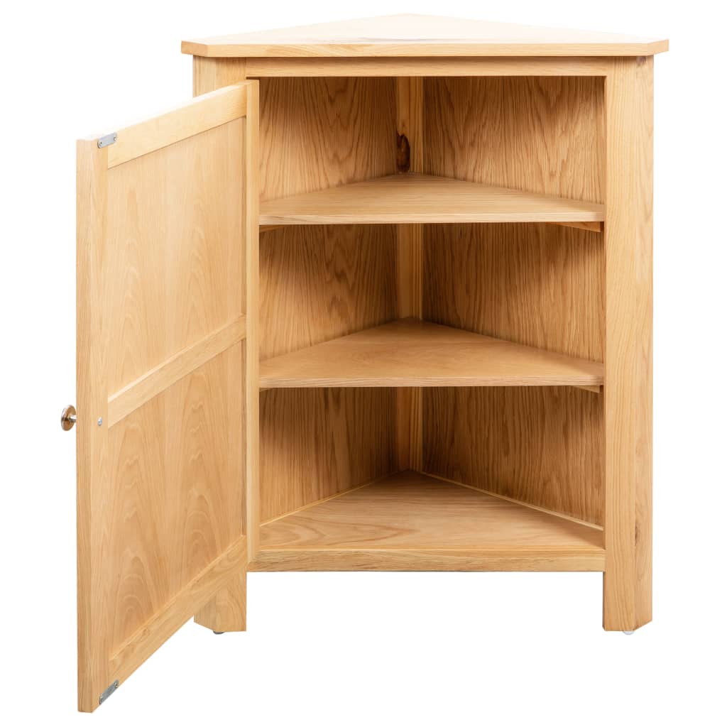 vidaXL Corner Cabinet Solid Wood Oak-11