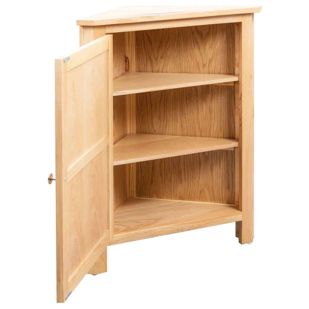 vidaXL Corner Cabinet Solid Wood Oak-12