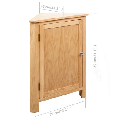 vidaXL Corner Cabinet Solid Wood Oak-2