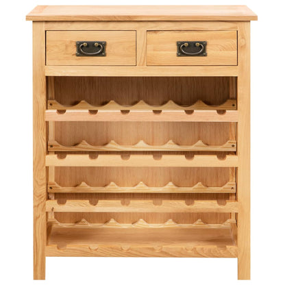 Wine Cabinet Solid Oak Wood-2