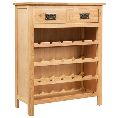 Wine Cabinet Solid Oak Wood-3