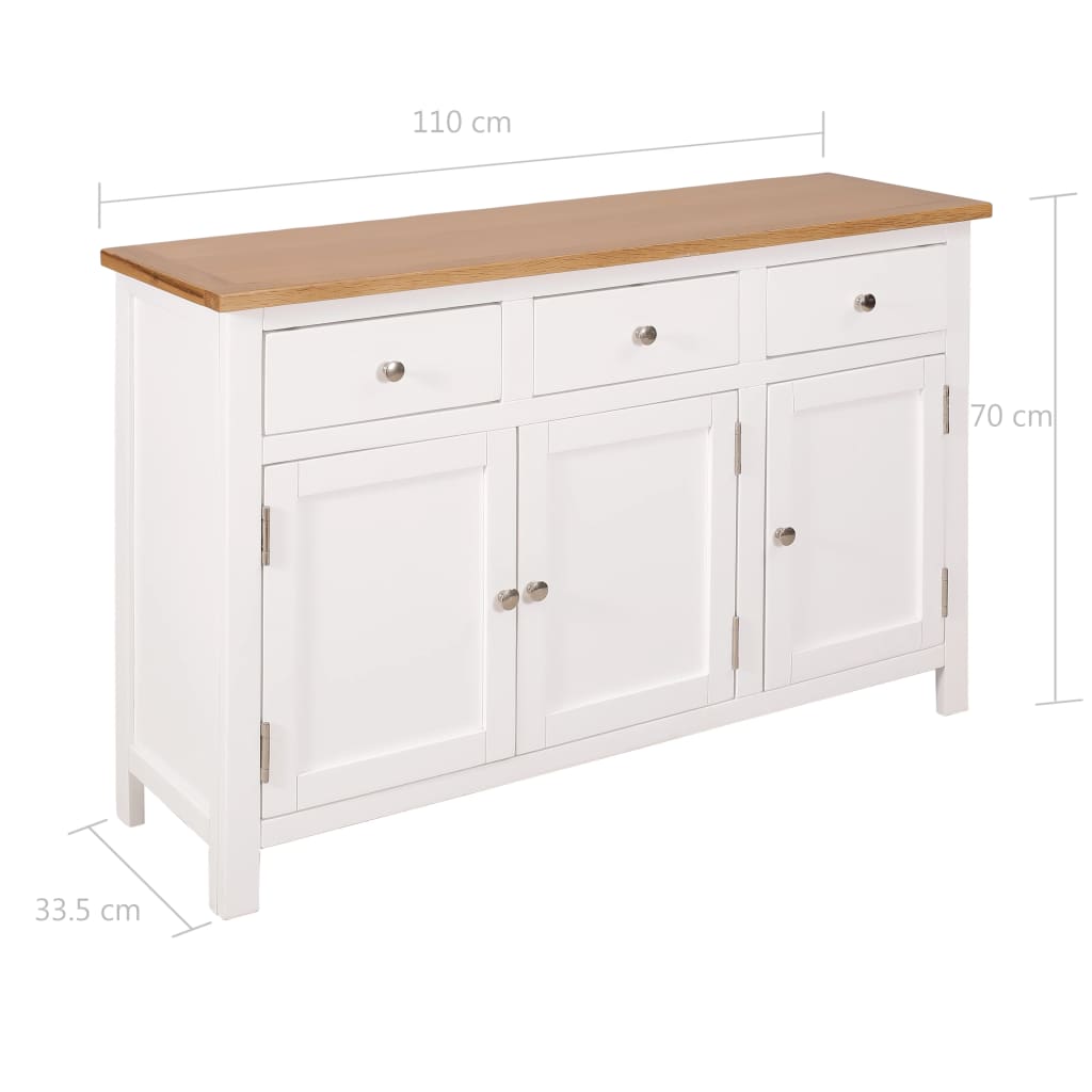 Sideboard Bar Buffet Cabinet Solid Wood Oak-1