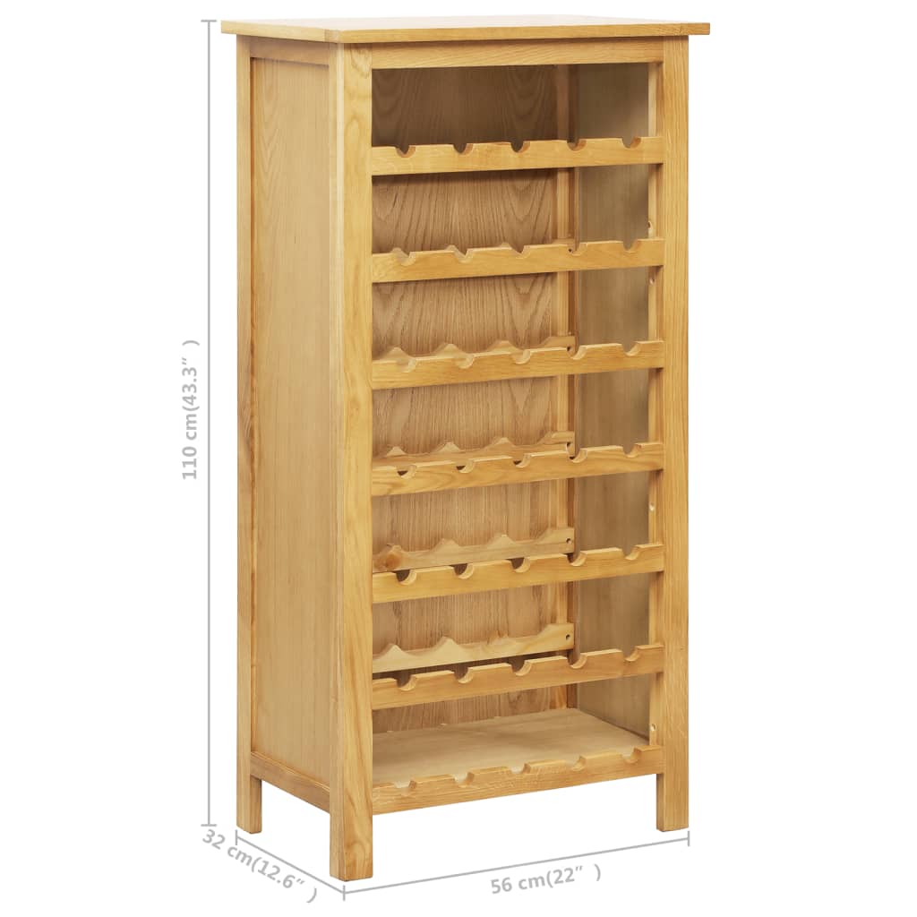 Wine Cabinet Organizer Solid Oak Wood-1