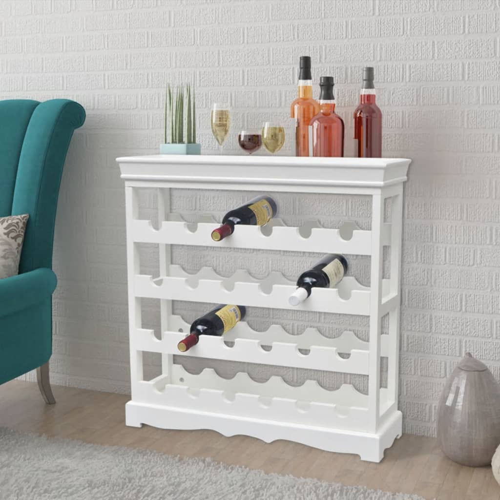 Wine Bottle Holder with Top Tray Floor -1