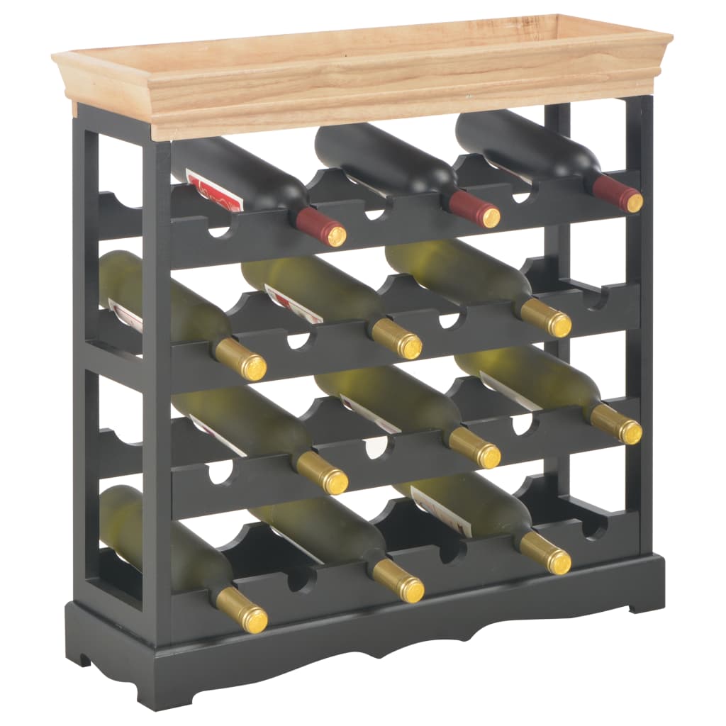 Wine Bottle Holder with Top Tray Floor -0