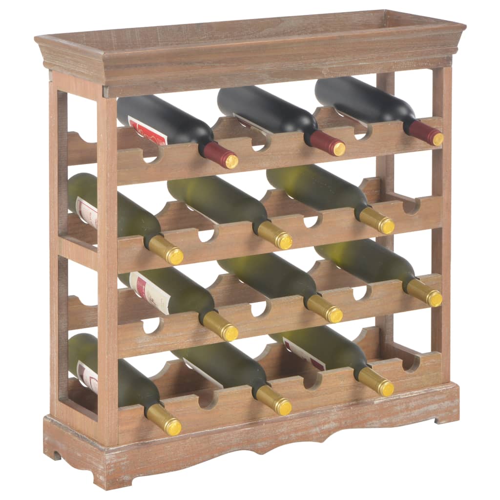 Wine Bottle Holder with Top Tray Floor -9