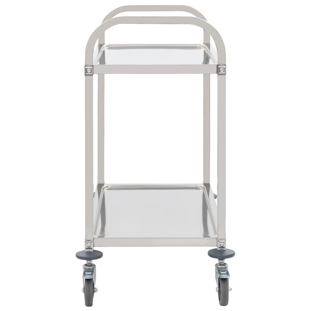 vidaXL Platform Wagon Silver 32.3"x20.9"x33.9" Stainless Steel-37