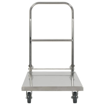 vidaXL Platform Wagon Silver 32.3"x20.9"x33.9" Stainless Steel-23