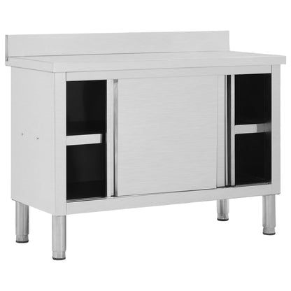 vidaXL Work Table with Sliding Doors -31