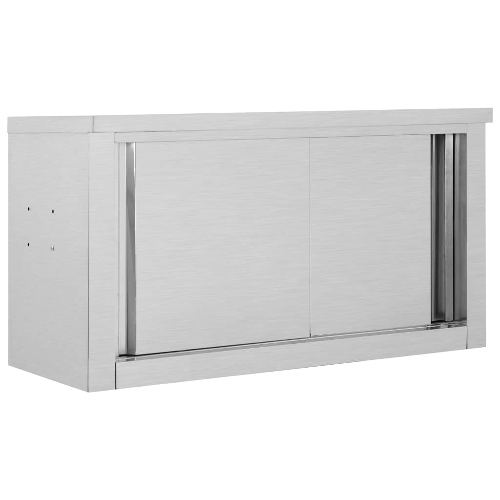 vidaXL Kitchen Wall Cabinet with Sliding Doors -0