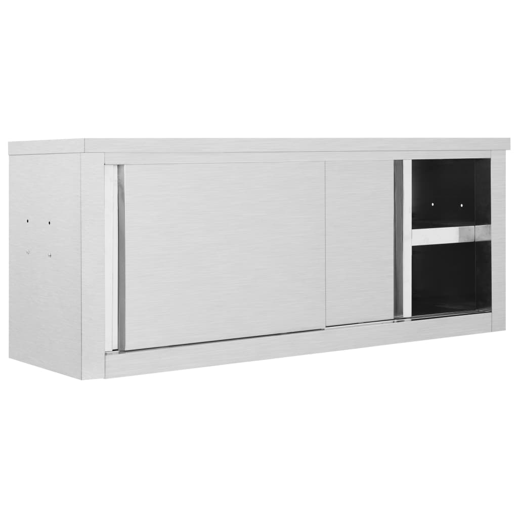 vidaXL Kitchen Wall Cabinet with Sliding Doors -9