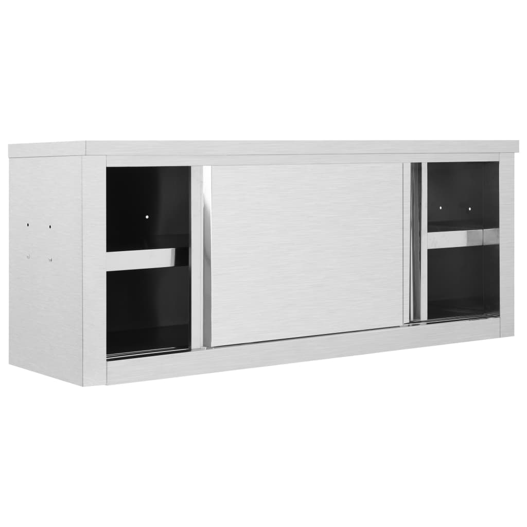 vidaXL Kitchen Wall Cabinet with Sliding Doors -11