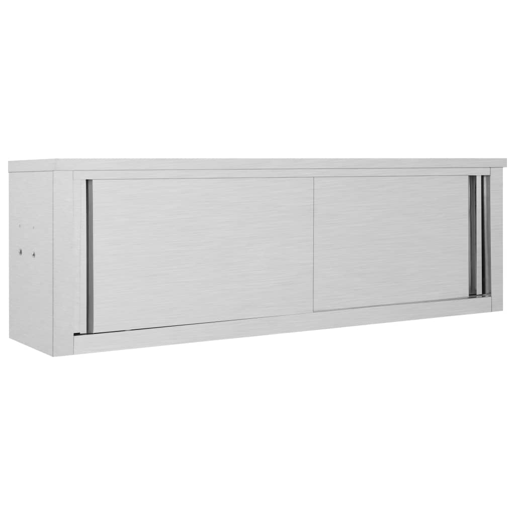 vidaXL Kitchen Wall Cabinet with Sliding Doors -15