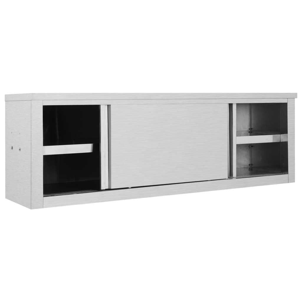 vidaXL Kitchen Wall Cabinet with Sliding Doors -20