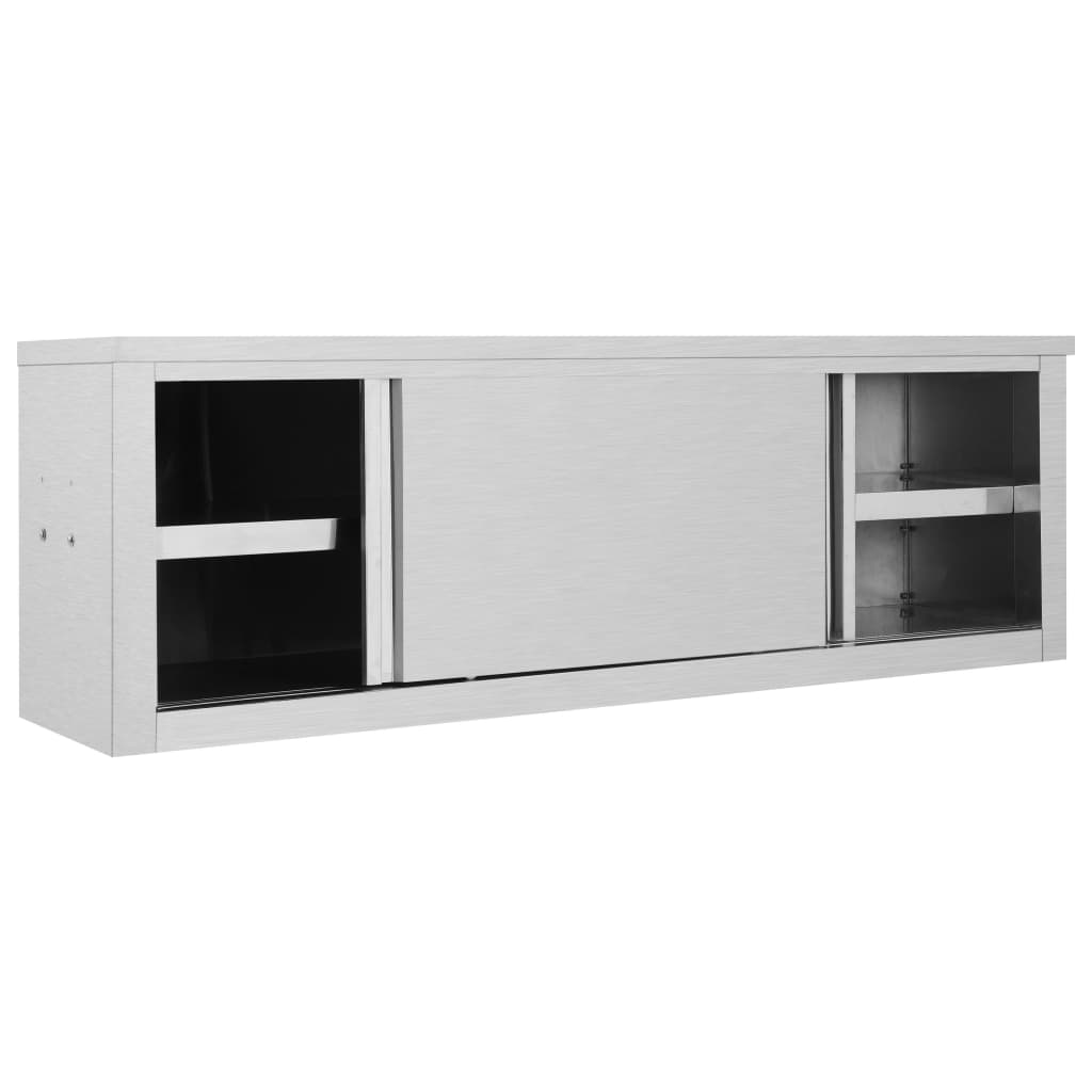 vidaXL Kitchen Wall Cabinet with Sliding Doors -21