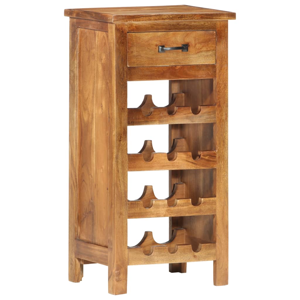 Wine Cabinet 15.7"x11.8"x31.5" Solid Acacia Wood-0