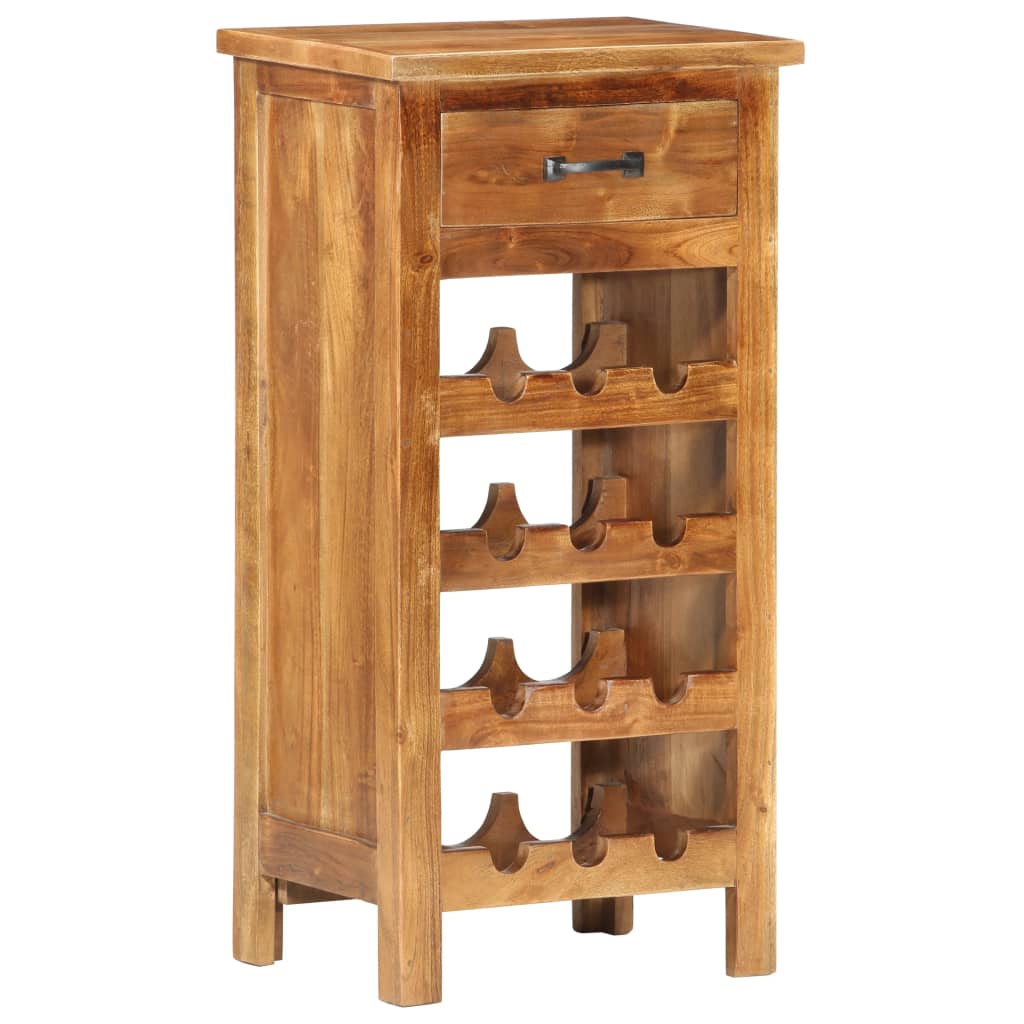 Wine Cabinet 15.7"x11.8"x31.5" Solid Acacia Wood-11