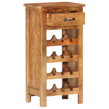 Wine Cabinet 15.7"x11.8"x31.5" Solid Acacia Wood-2