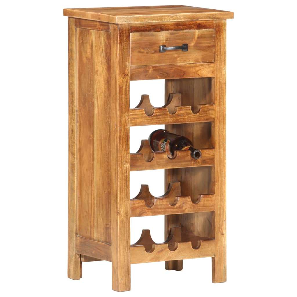 Wine Cabinet 15.7"x11.8"x31.5" Solid Acacia Wood-8