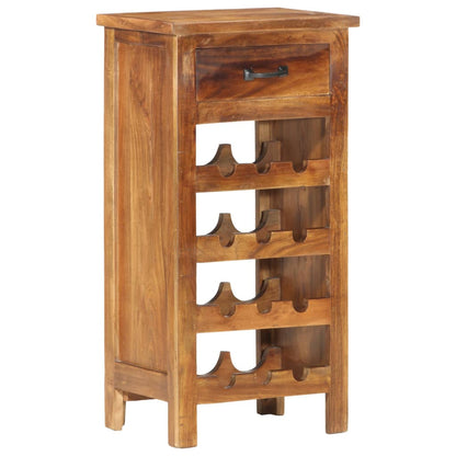 Wine Cabinet 15.7"x11.8"x31.5" Solid Acacia Wood-10