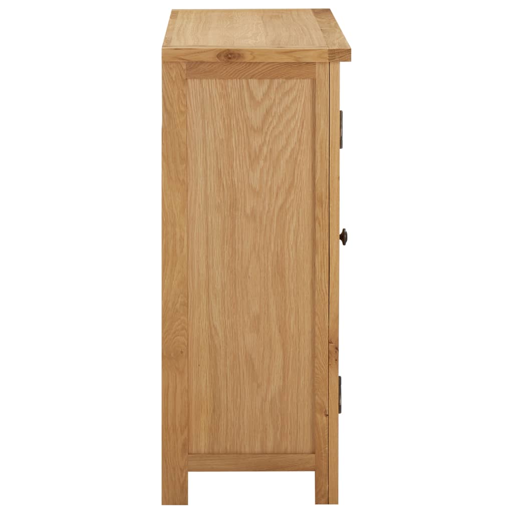 Wine Cabinet Solid Oak Wood-12