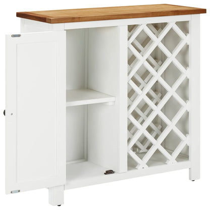 Wine Cabinet Solid Oak Wood-10