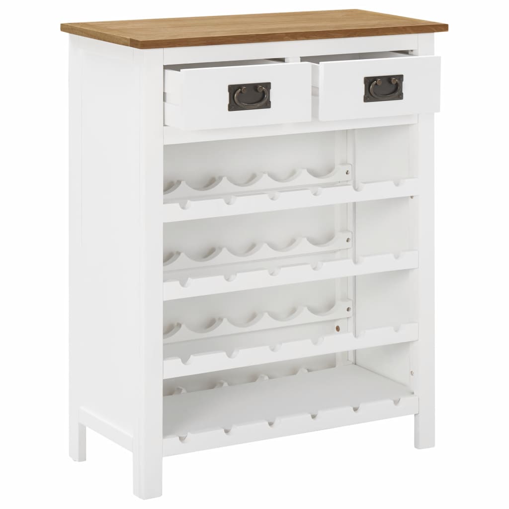 Wine Cabinet Solid Oak Wood-10