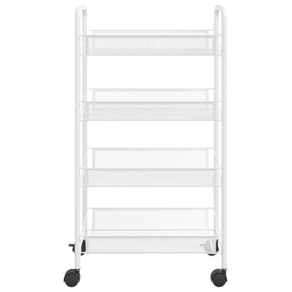 vidaXL Kitchen Trolley Rolling Storage Utility Cart with Mesh Baskets Iron-45