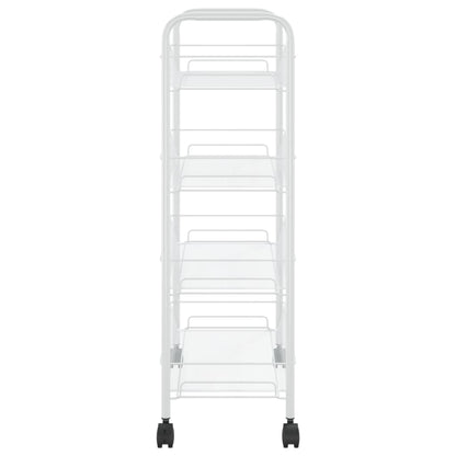 vidaXL Kitchen Trolley Rolling Storage Utility Cart with Mesh Baskets Iron-46