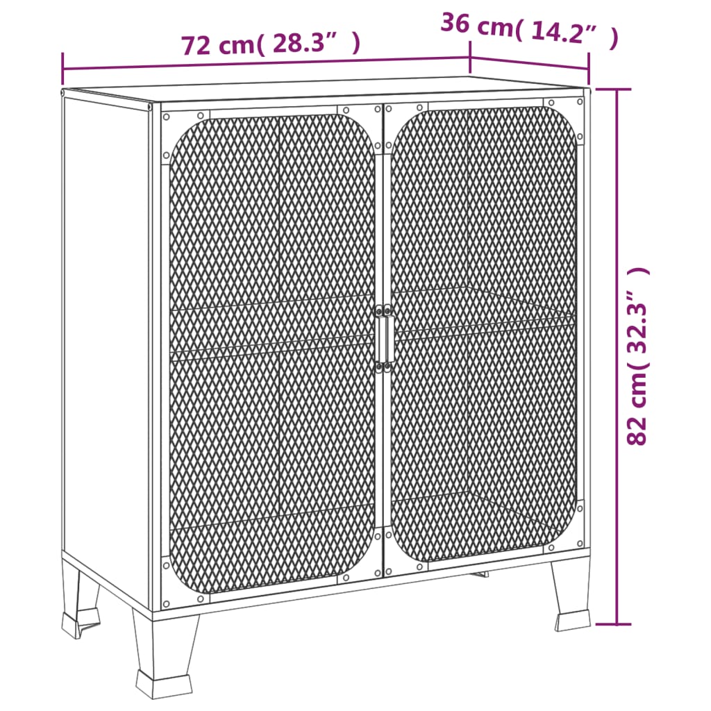 Storage Cabinet - Metal and MDF-16